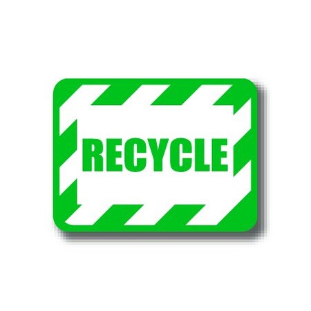 Ergomat 12in x 9in RECTANGLE SIGNS - Recycle DSV-SIGN 108 #2120 -UEN